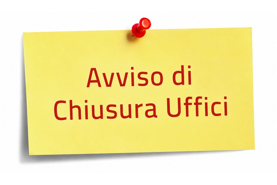 Cartello chiusura uffici
